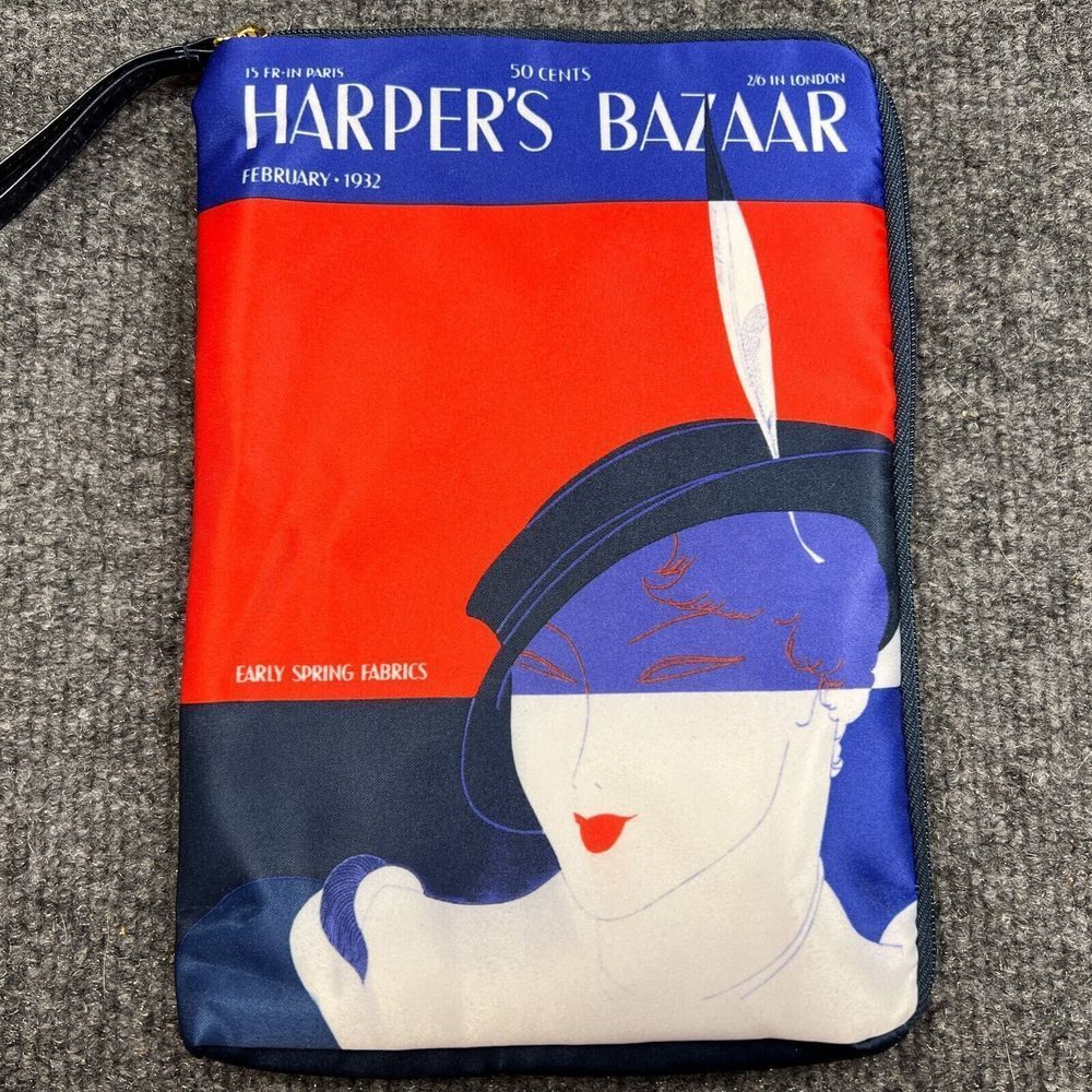 Estee Lauder Harper's Bazaar Fashion Cosmetics Pouch Womens Lined Makeup Bag